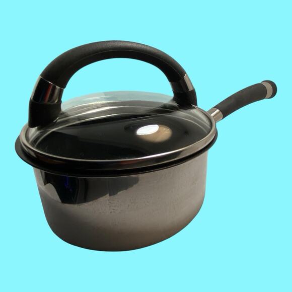 Circulon 1 Qt Total Durable Stainless Steel Nonstick Saucepan With Glass Lid - Picture 2 of 8